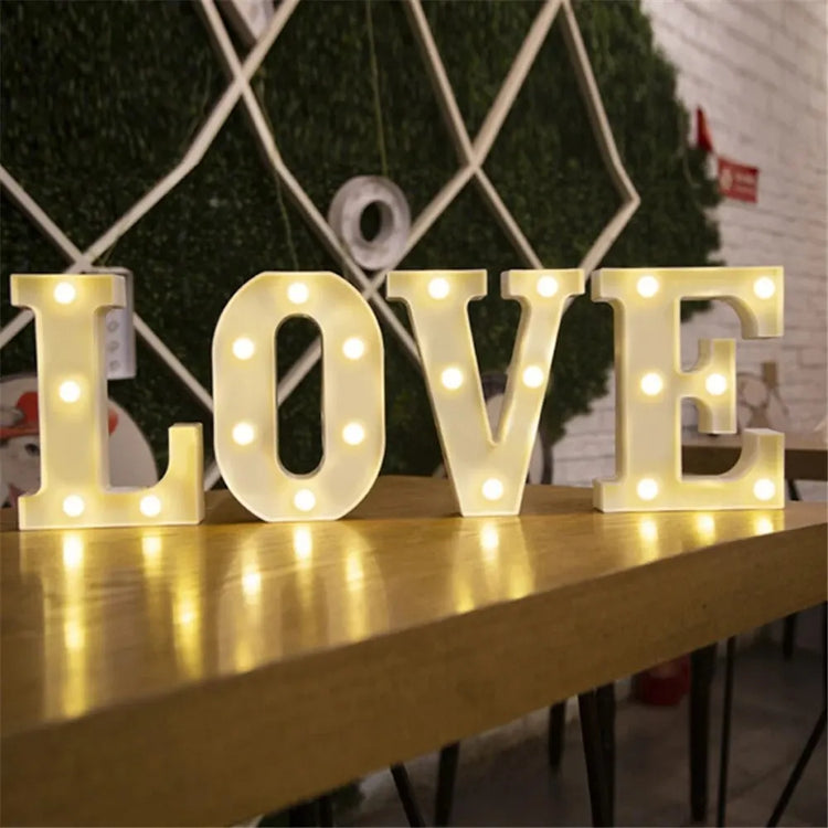 Light-Up Number & Heart Marquee Lamp