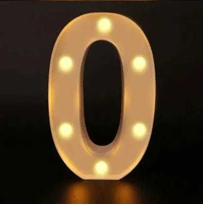 Light-Up Number & Heart Marquee Lamp