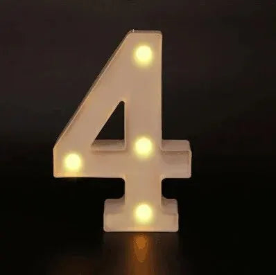 Light-Up Number & Heart Marquee Lamp