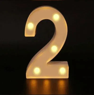 Light-Up Number & Heart Marquee Lamp