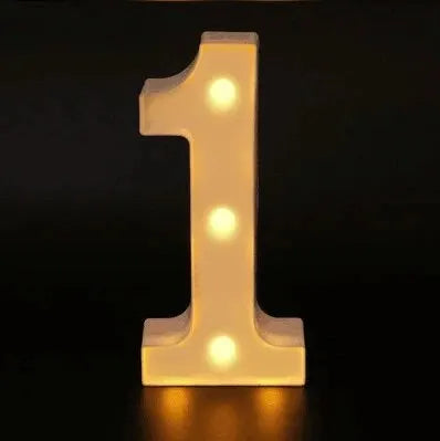 Light-Up Number & Heart Marquee Lamp