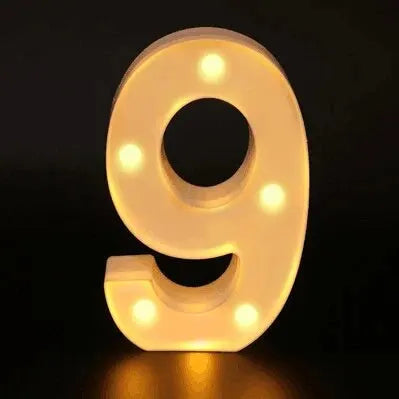 Light-Up Number & Heart Marquee Lamp