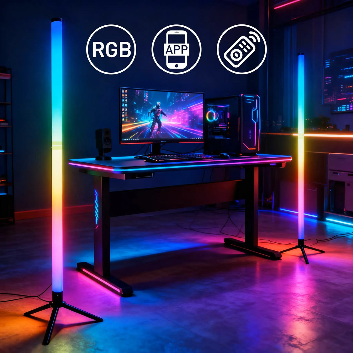 RGB Corner Floor Lamp