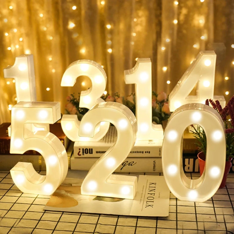 Light-Up Number & Heart Marquee Lamp