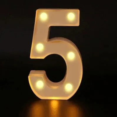 Light-Up Number & Heart Marquee Lamp