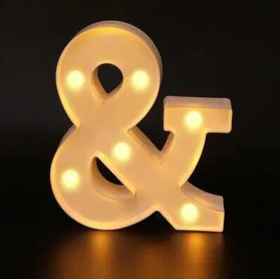 Light-Up Number & Heart Marquee Lamp