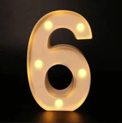 Light-Up Number & Heart Marquee Lamp