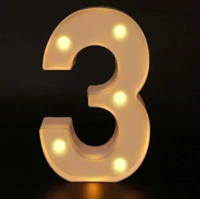 Light-Up Number & Heart Marquee Lamp