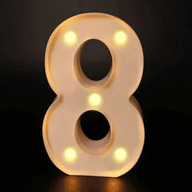 Light-Up Number & Heart Marquee Lamp
